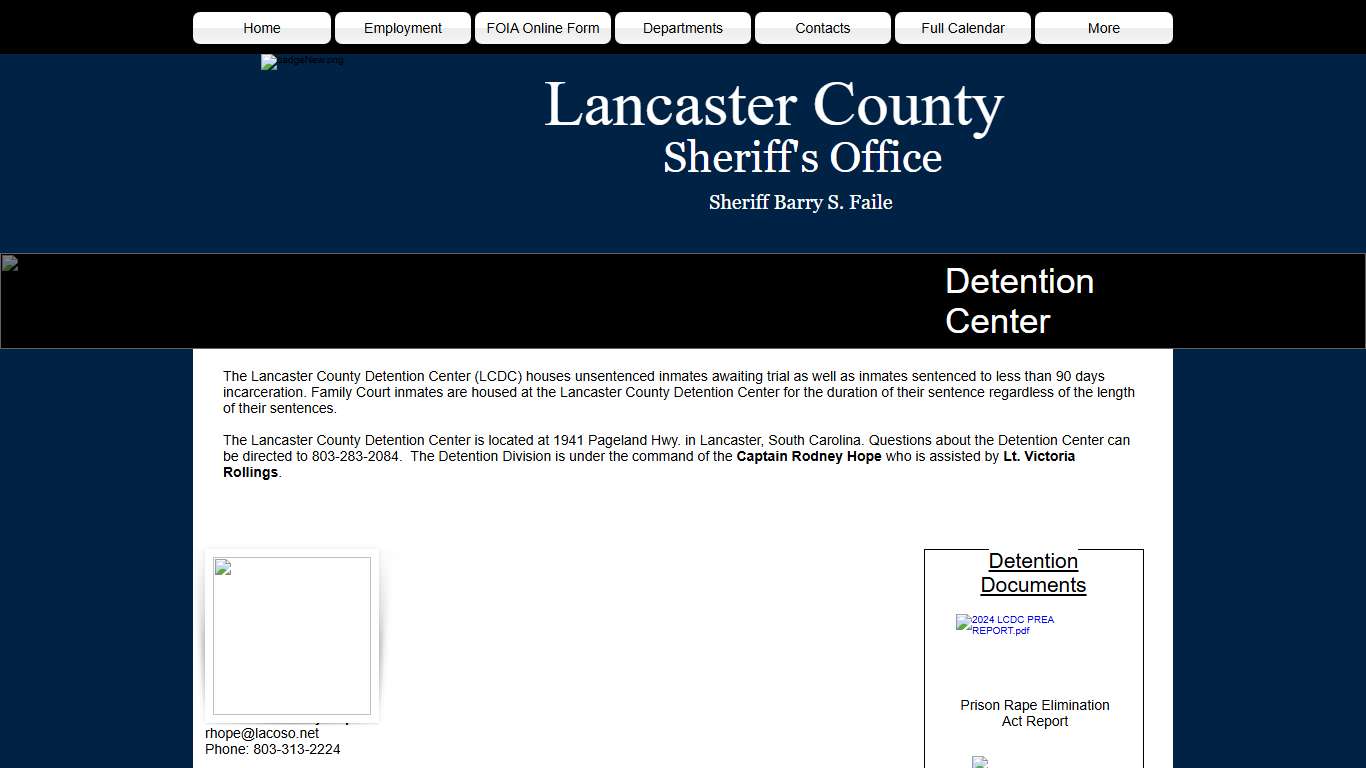 Detention | lancaster-sheriff
